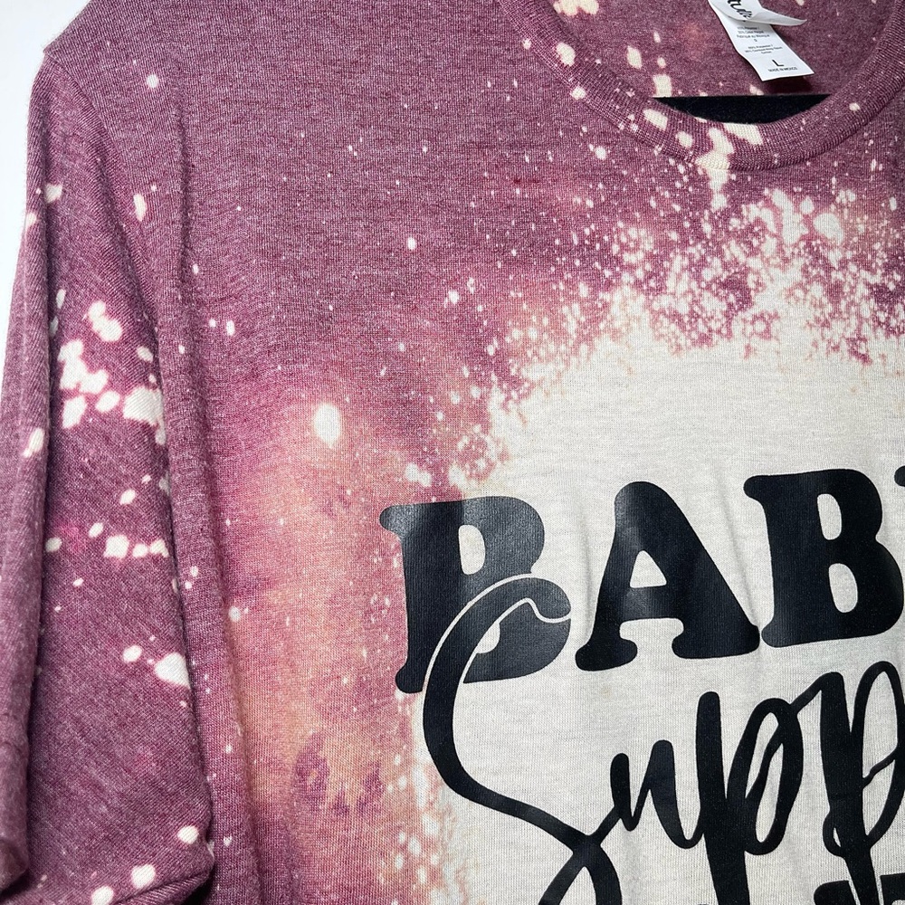 Tultex Women’s Maroon Splatter Tie-Dye Tee Size Large - Picture 8 of 12